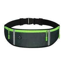 Lightweight Running Waist Bag with 3 Waterproof Pockets – Phone & 350ml Water Bottle Holder, Reflective, 41×11 cm (16.1×4.3 in)