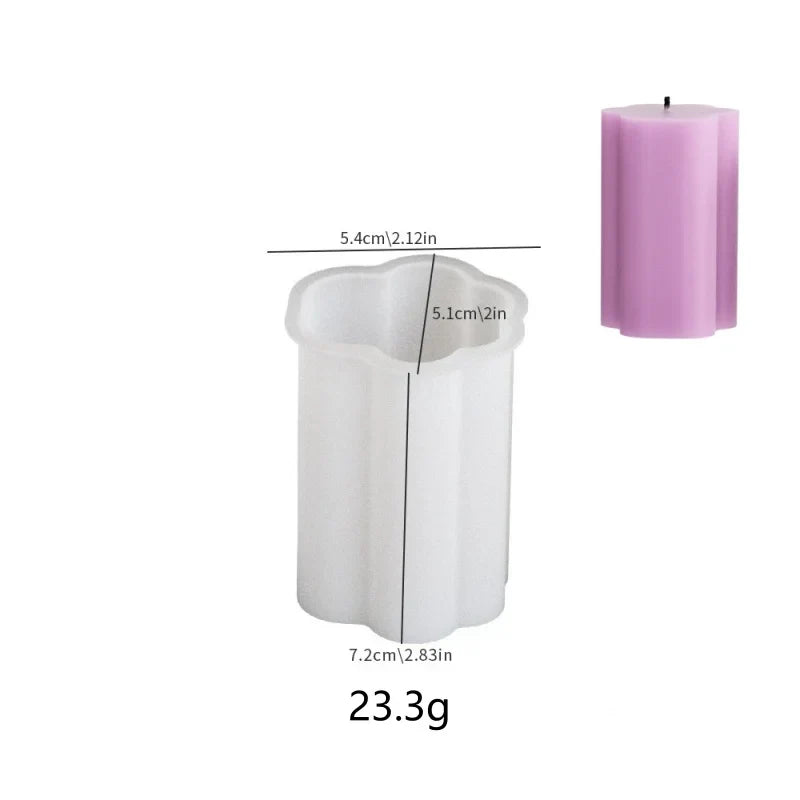 3D Geometric Silicone Cylinder Candle & Soap Mold for DIY Aromatherapy Home Decor