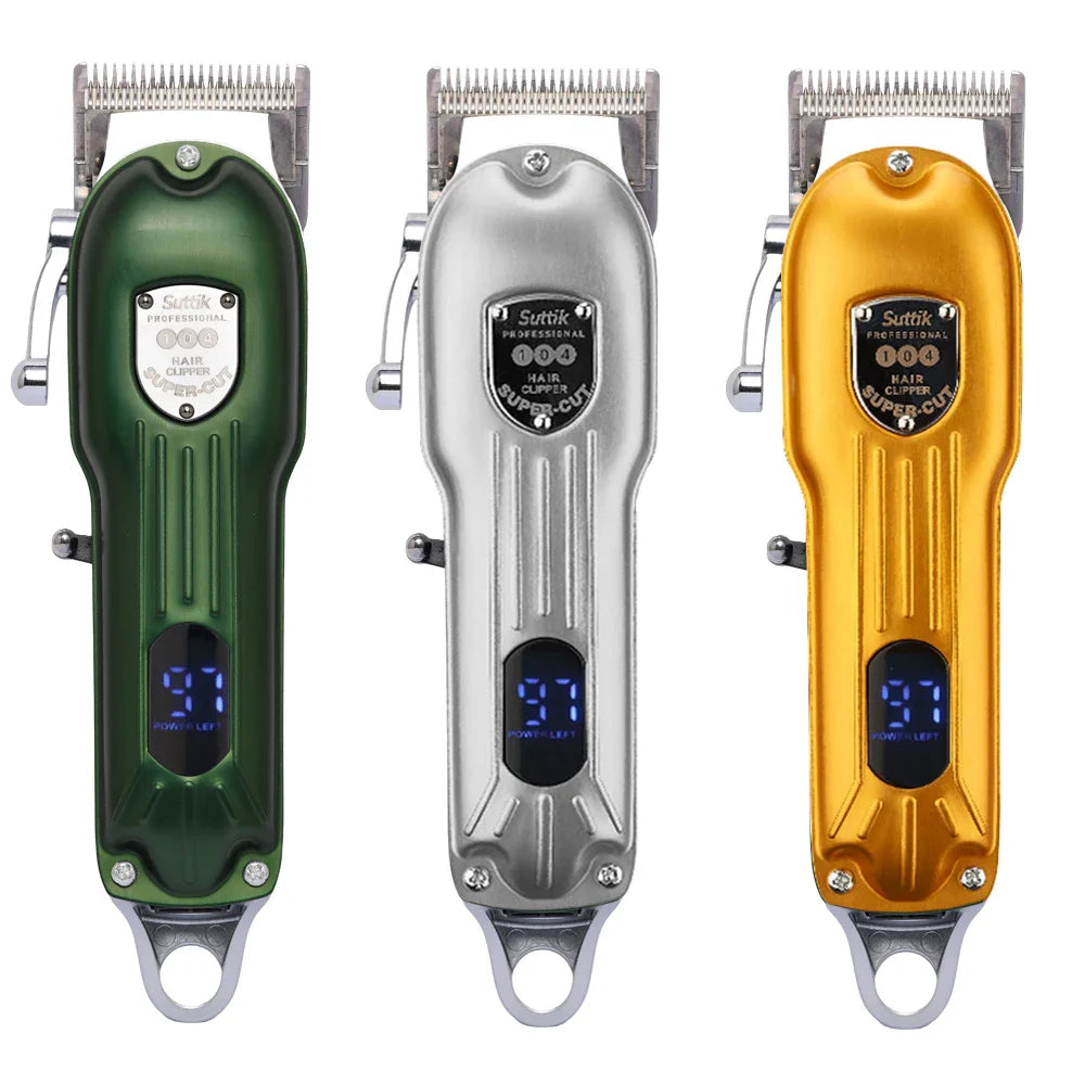 Professional Rechargeable Pet Hair Clipper - All-Metal Dog & Cat Grooming Trimmer, Quiet Cordless