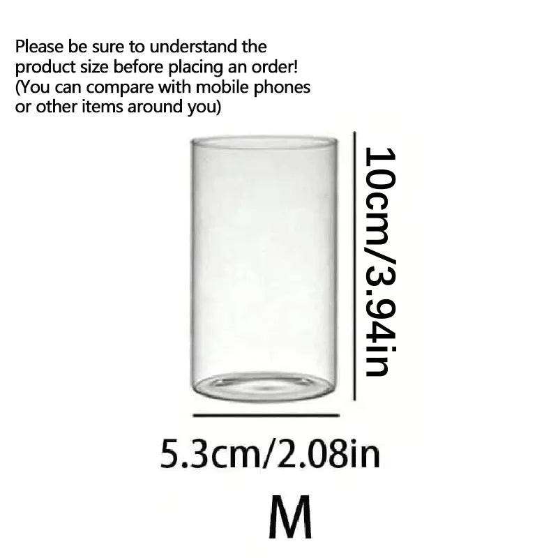 Clear Cylinder Borosilicate Glass Candle Holder Pillar Vase for Wedding & Party Centerpieces (Candles Not Included)