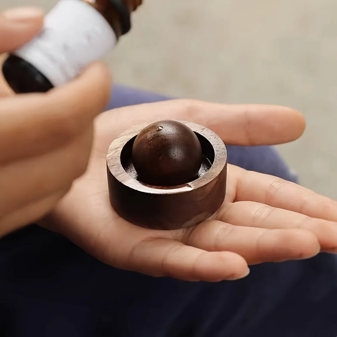 Wooden Spherical Essential Oil Diffuser for Car & Home - Aroma Diffuser for Bedroom