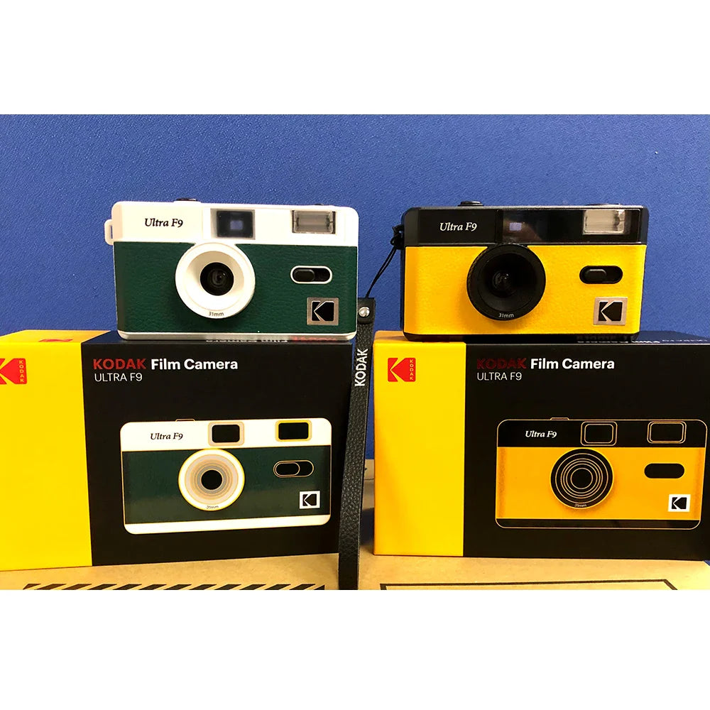 Reusable 35mm Film Camera — Classic Travel Point-and-Shoot with Built-In Flash, Yellow or Night Green