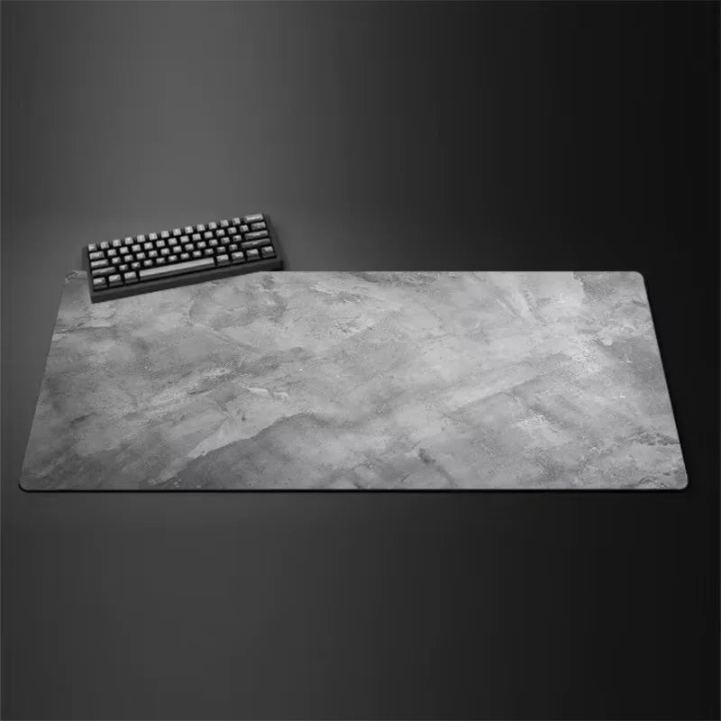 Gray Extended Mouse Pad – Stitched Edge XXL / Large Desk Mat, Non-Slip Rubber Gaming & Office Mousepad