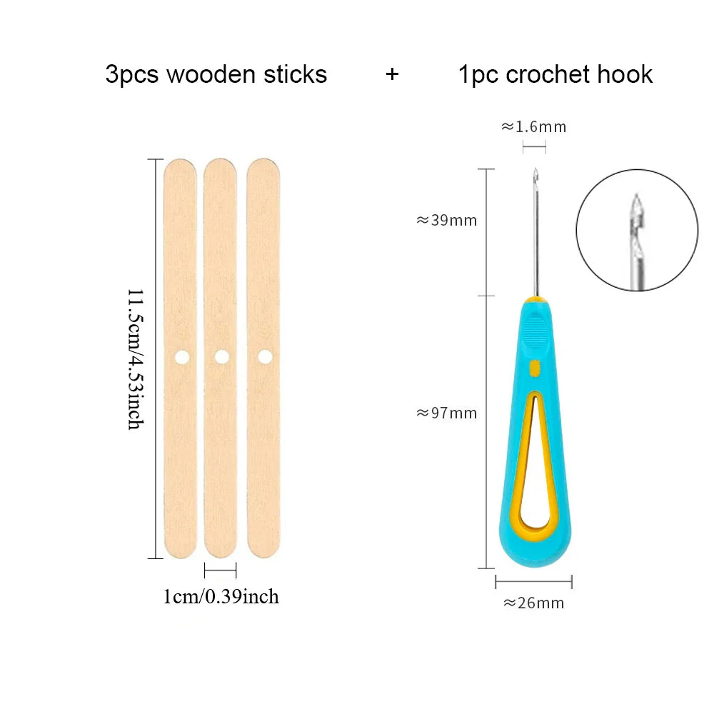 Pre-Waxed Cotton Candle Wicks 100-Pack (2.6–20 cm / 1.0–7.9 in) with Metal Bases, Adhesive Stickers & Holders — DIY Candle Making Kit