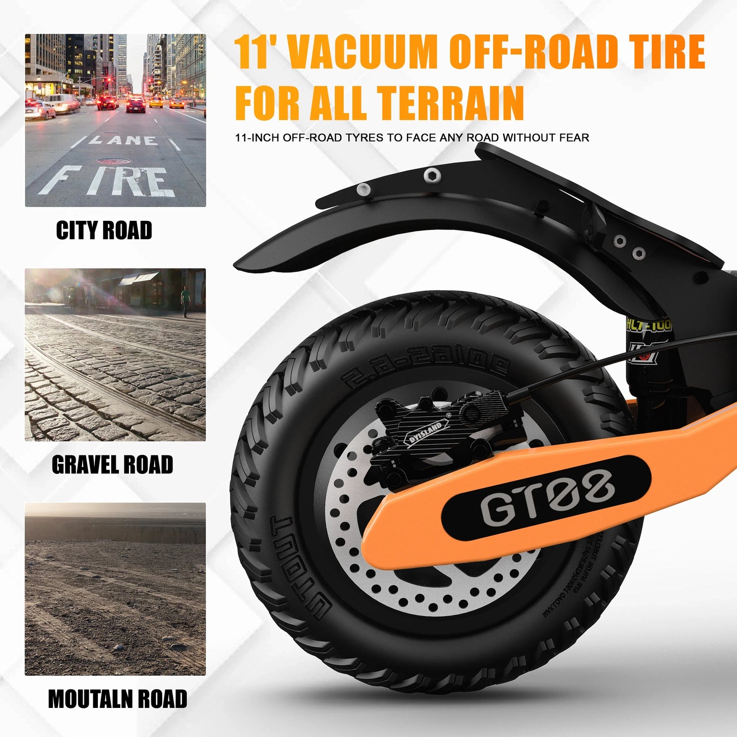 Dual Motor 5600W Adult Electric Scooter — Up to 46 MPH (74 km/h), 60V 27Ah Foldable eScooter with Seat, 11-inch (28 cm) Off-Road Tires