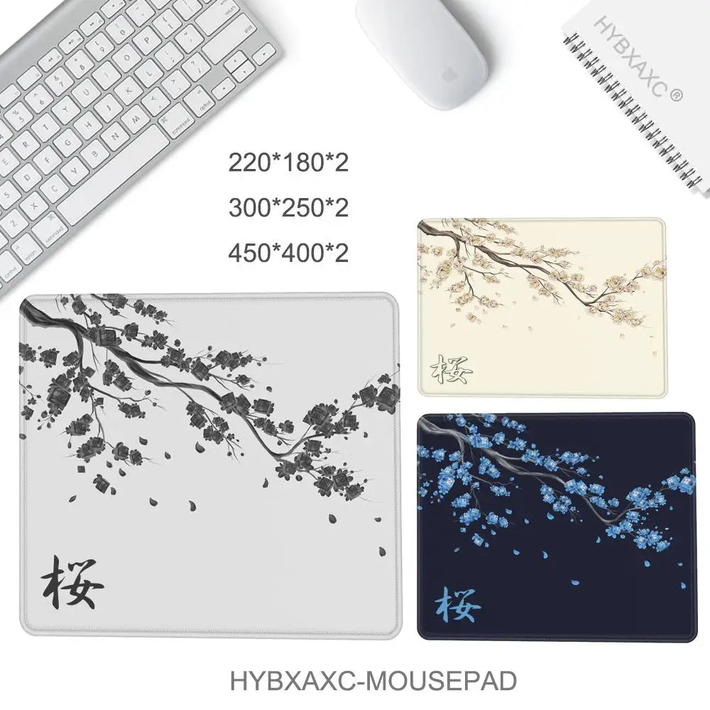 Cherry Blossom (Sakura) 45×40 cm (17.7×15.7 in) Non-Slip Stitched-Edge Gaming Mouse Pad Desk Mat