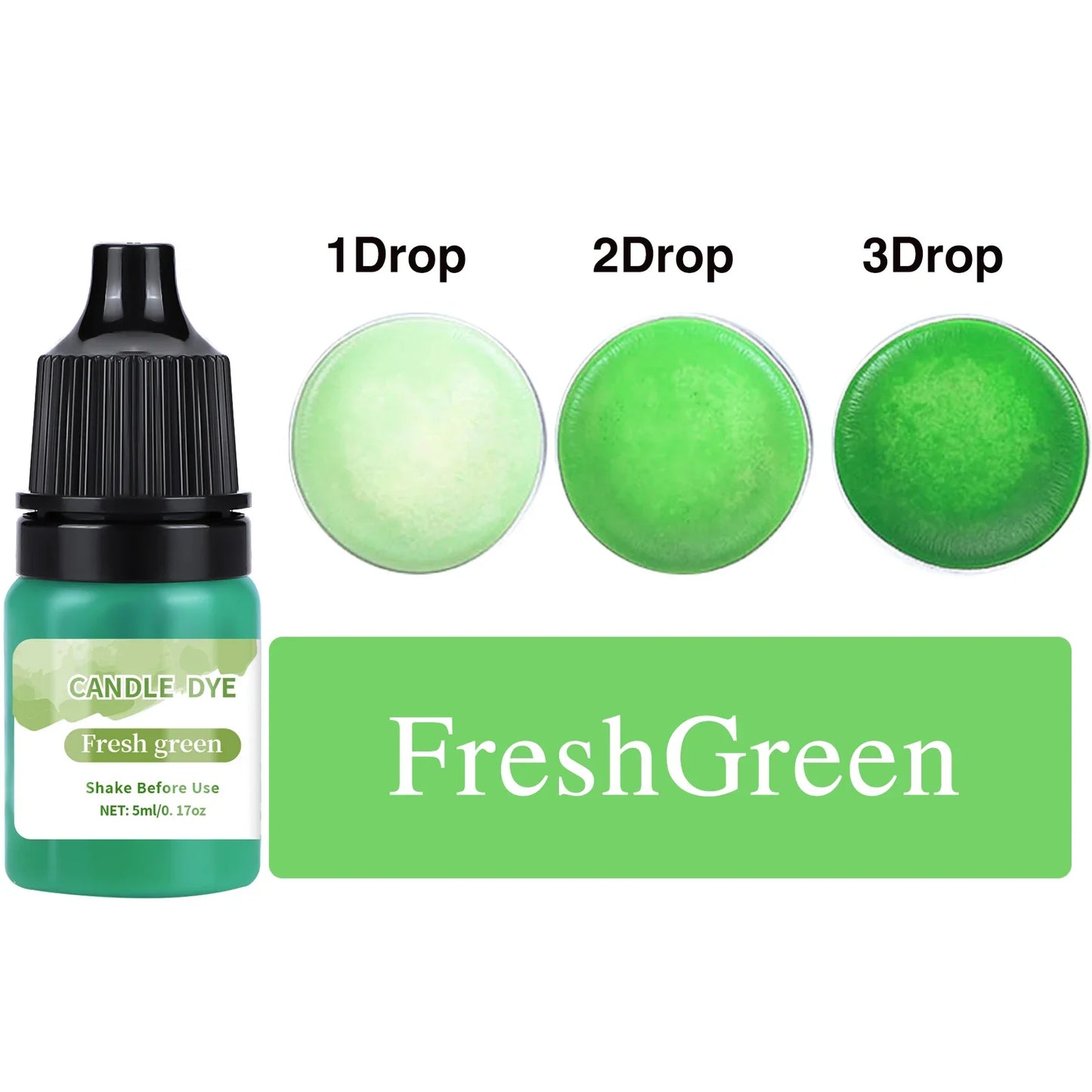 5ml (0.17 fl oz) Candle Dye Liquid Colorant – Non-Toxic High-Concentration Pigment for Soy Wax, Soap & Candle Making