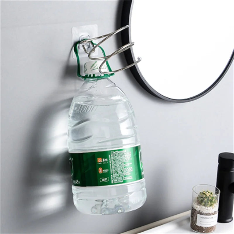 Wall-Mounted Hair Dryer Holder Stainless Steel Spiral Stand – Nail-Free Adhesive, 12 x 10 cm (4.72 x 3.94 in)