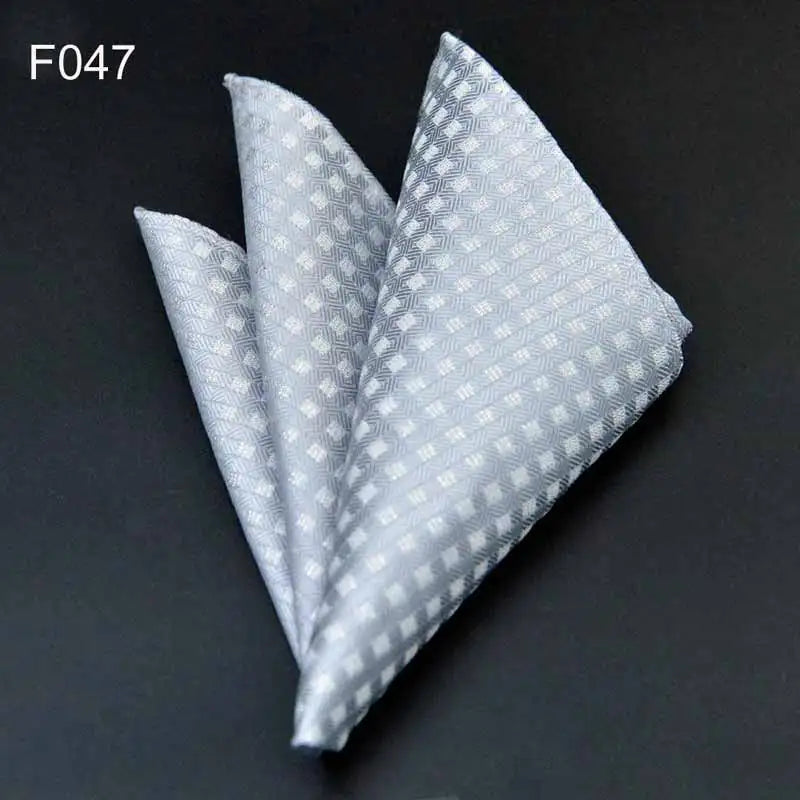 Men's Pocket Square 41 Colors - Plaid Dot Paisley Polyester Handkerchief 25 x 25 cm (9.8 x 9.8 in)