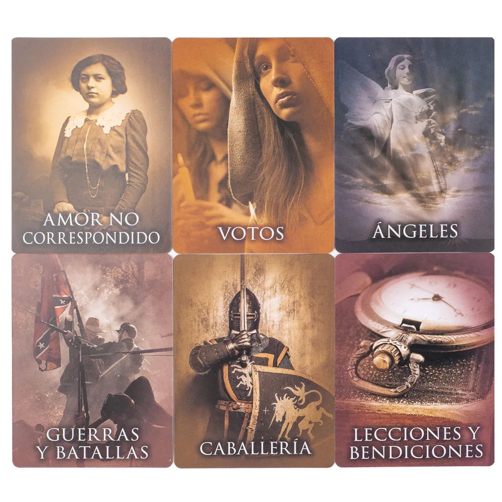 Past Life Oracle Cards - 44-Card Spanish Divination Deck | Fortune-Telling Tarot-Style Cards 10.3 x 7.4 cm (4.06 x 2.91 in)