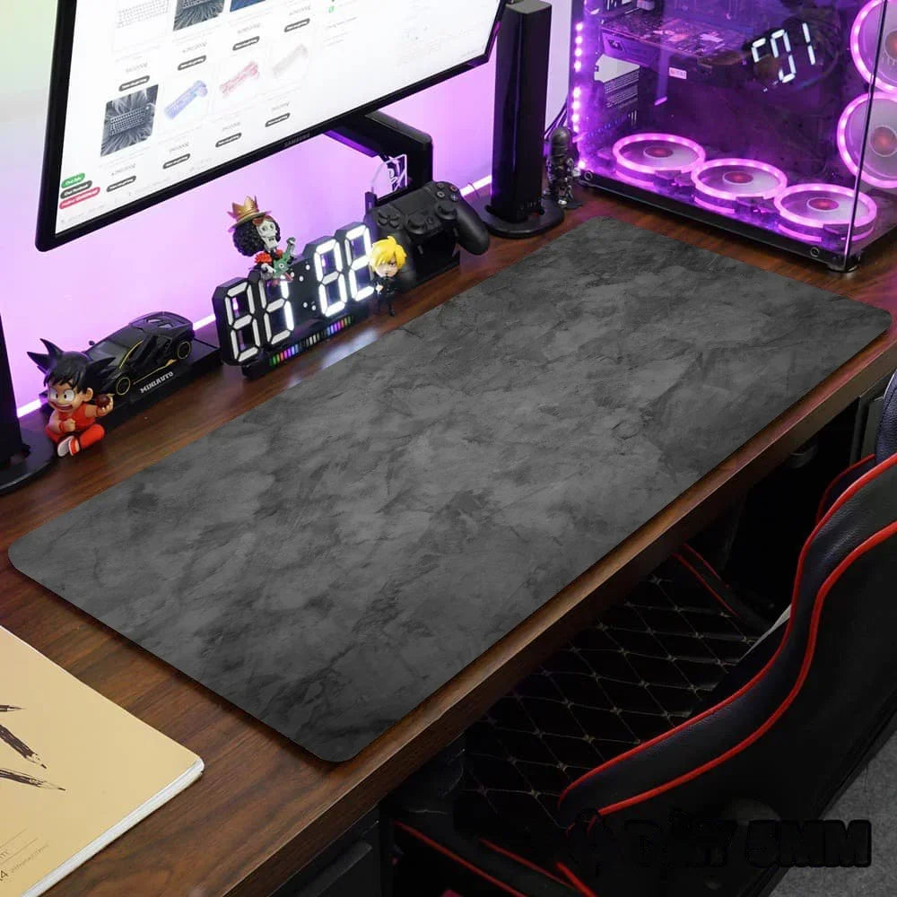 XXL Desk Mat 900x400mm (35.4 x 15.7 in) Overlocked Extended Gaming Mouse Pad, Grey