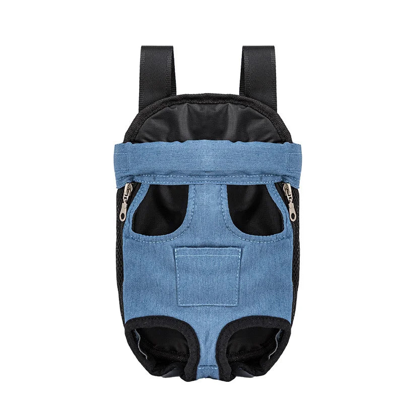 Adjustable Double-Shoulder Pet Carrier Backpack – Breathable Cat & Small Dog Travel Bag, Hands-Free Hiking Carrier