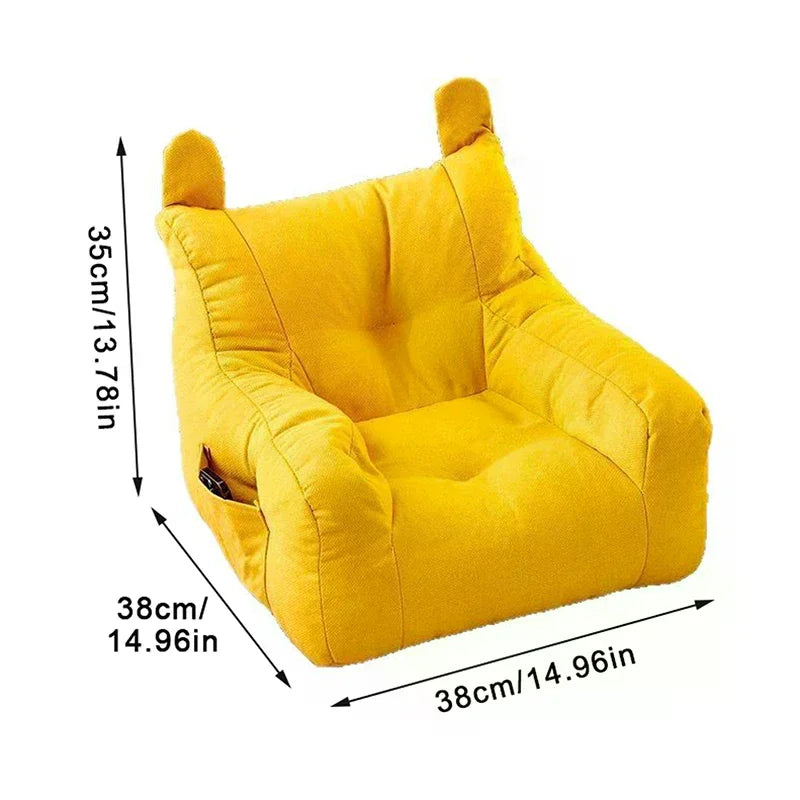 Bear Kids Sofa Chair with Storage Pocket | Soft Ergonomic Small Lazy Sofa for Kids & Living Room