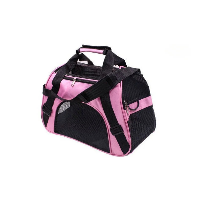 Portable Mesh Pet Carrier Bag — Foldable Breathable Travel Handbag for Small Cats & Dogs
