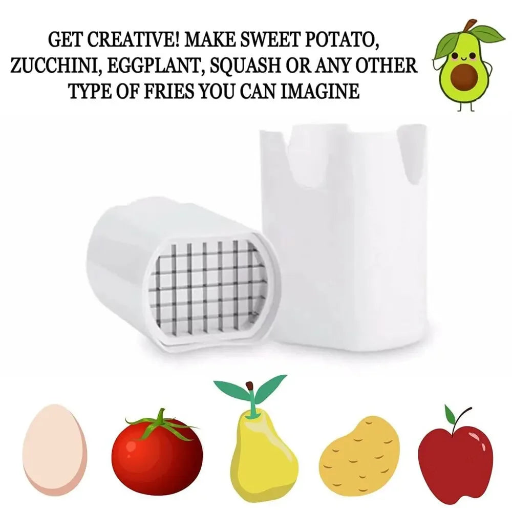 Potato Slicer & French Fry Cutter Rapid Veggie Dicer Natural Cut Vegetable Chopper