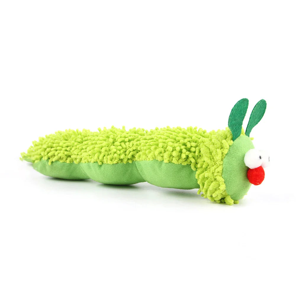 Caterpillar Cat Chew Toy with Catnip & Silvervine — Interactive Dental Molar Teaser for Cats & Kittens