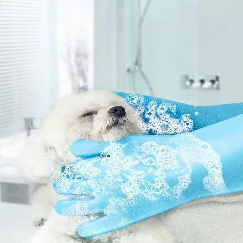 2-Pack Pet Grooming Gloves for Dogs & Cats – Bathing, Massage & Hair Removal