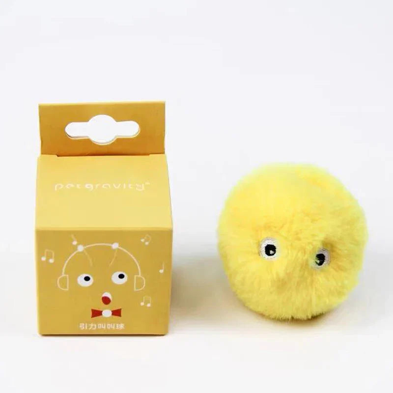 Interactive Touch-Activated Plush Sound Ball Cat Toy for Kittens & Cats — Electronic Catnip Squeak Toy