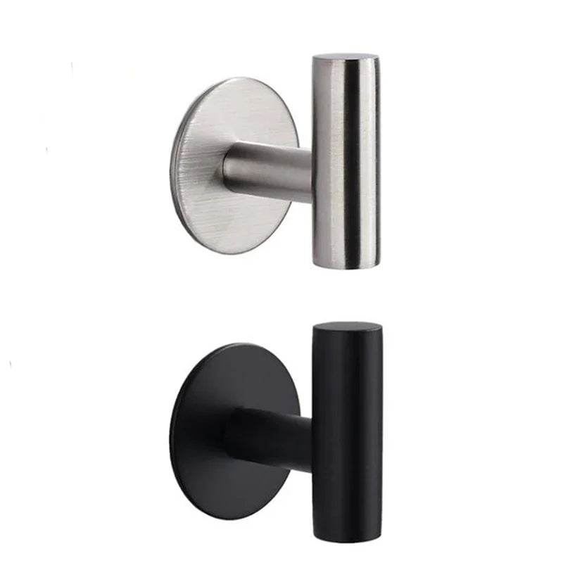 Stainless Steel Bathroom Hardware Set - Towel Rack, Toilet Paper Holder & Hook (Polished Silver)