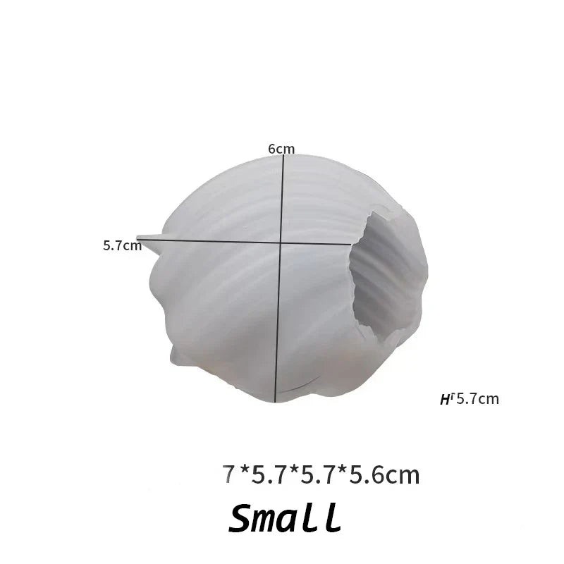 3D Spiral Striped Silicone Candle Mold - Irregular Shape for DIY Candles, Wax, Resin & Clay, 8 x 8 x 15 cm (3.15 x 3.15 x 5.91 in)