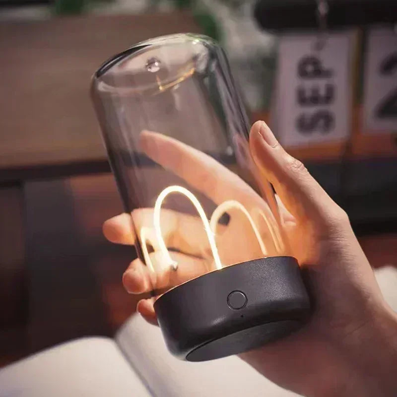 Portable Ambient Magnetic Night Light USB-C Rechargeable Eye-Protection Lamp for Bedroom, Study & Camping Gift