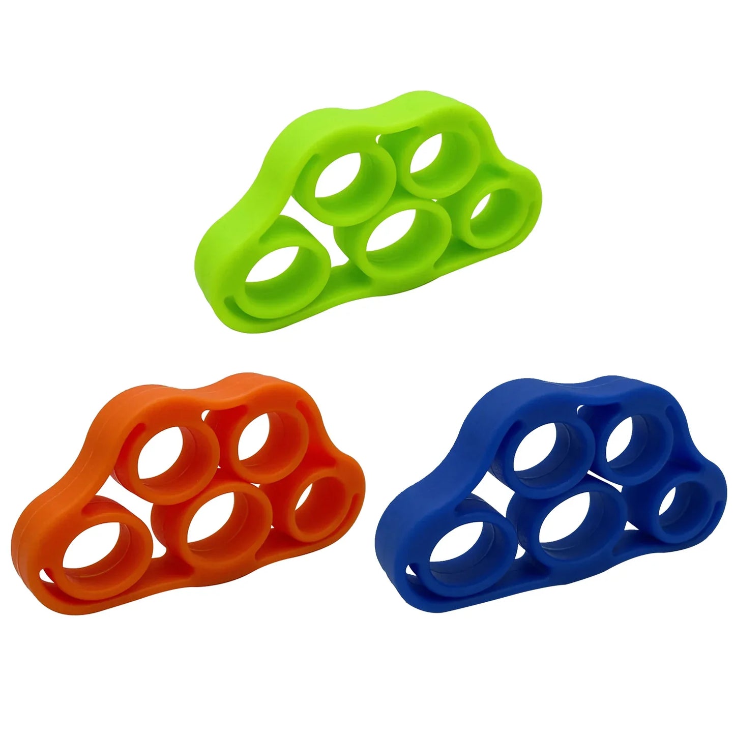 5-Finger Silicone Finger Strengthener Ring – Hand Grip & Finger Exerciser for Rehab, Guitar Practice, Stress Relief