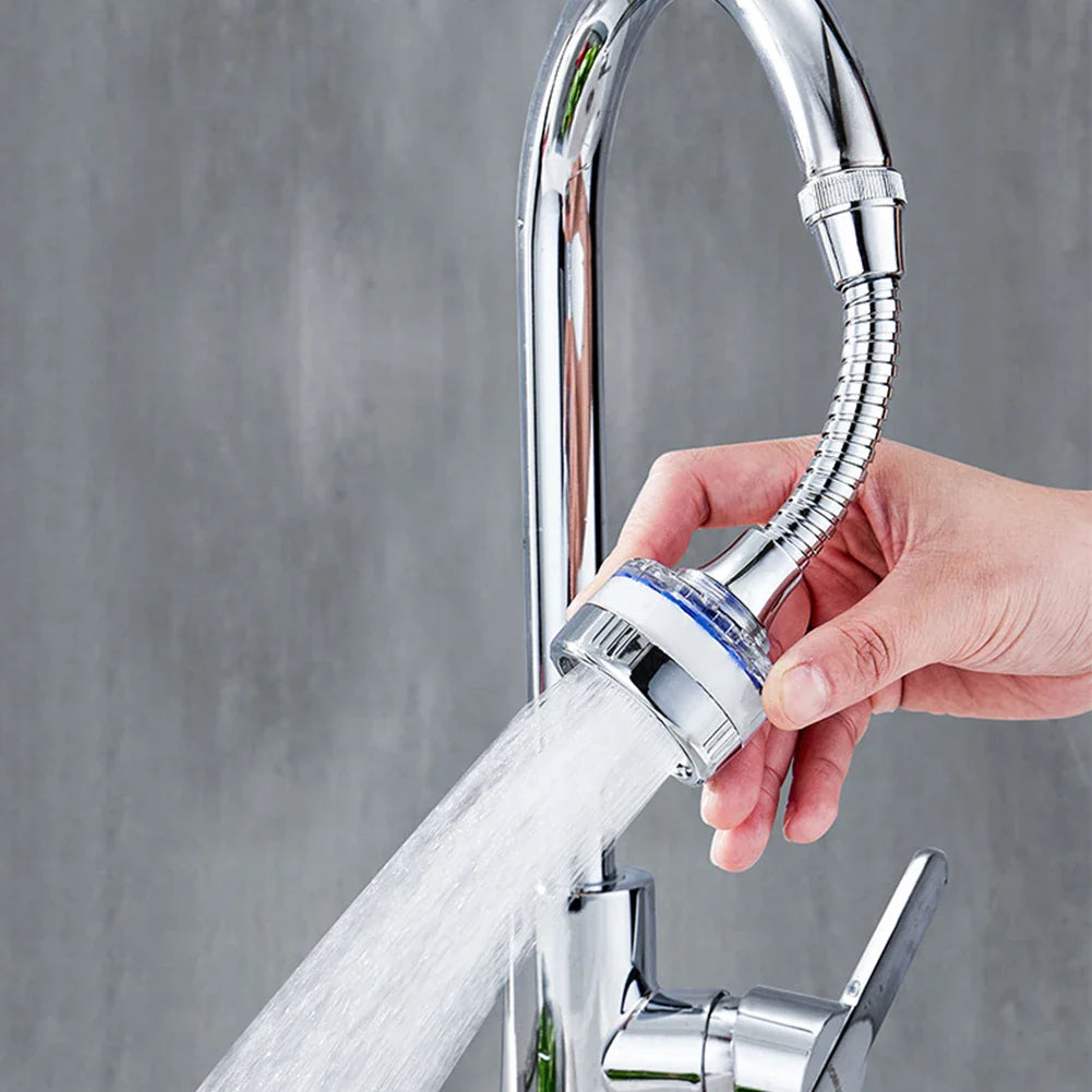 360° Rotating Faucet Water Filter Aerator Extender – Pressurized Kitchen & Bathroom Tap Purifier, Splash-Proof