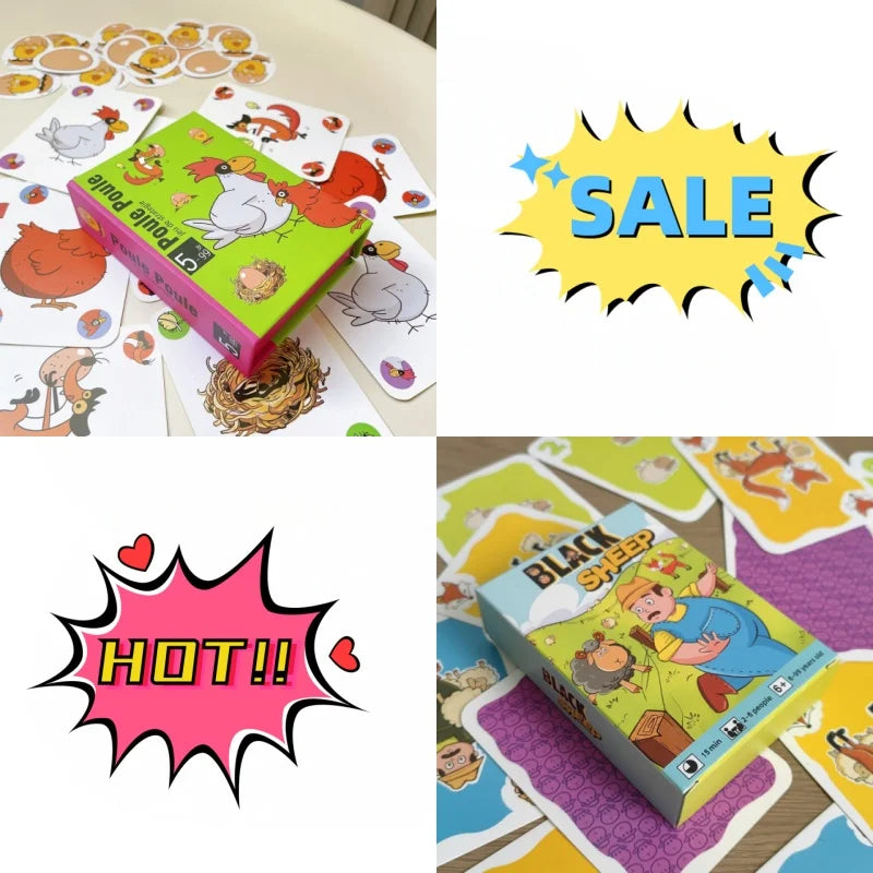 3-Pack Party Card Games – Chicken Chiu Chiu, Drecksau & Piou Piou | Family Kids Card Game Gift