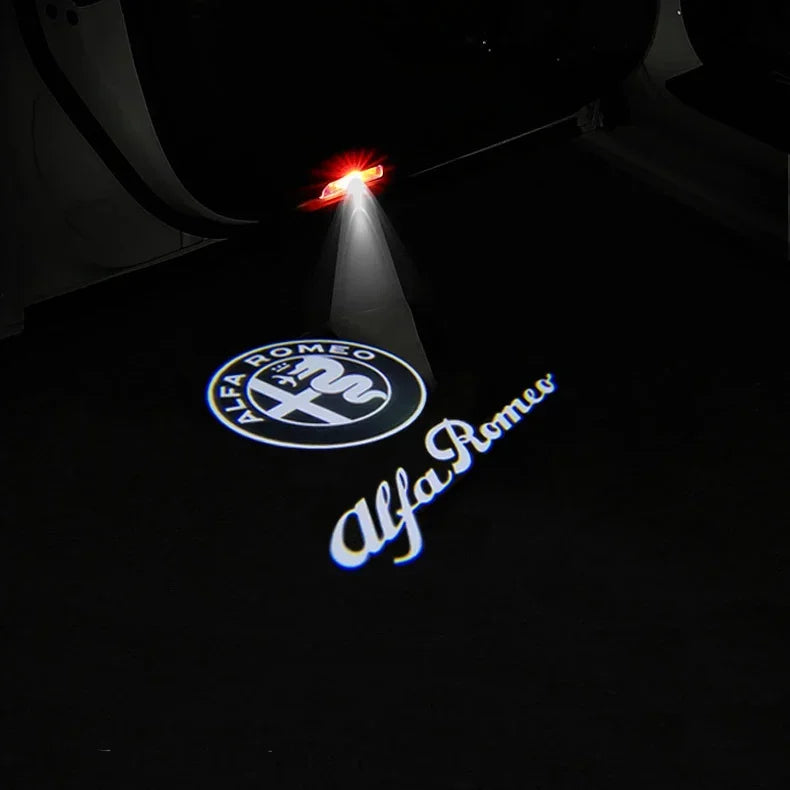 2-Pack LED Car Door Logo Projector Lights Fits Giulia Giulietta Mito Stelvio Brera 147 156 159