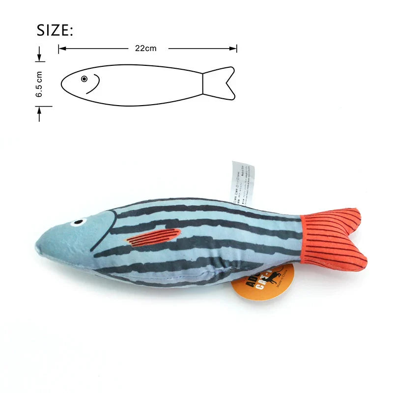 Catnip Plush Fish Toy - 3D Goldfish with Crinkle Sound for Cats & Kittens