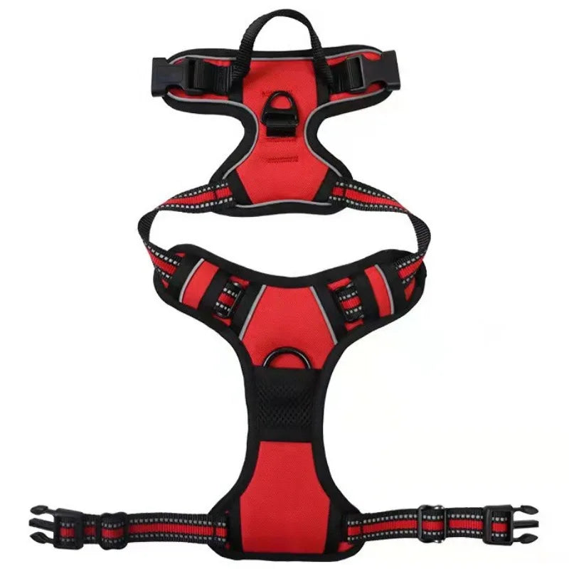 Reflective Breathable Dog & Cat Harness Vest – Adjustable Chest Strap, XS–XL (13–37 in / 33–96 cm)