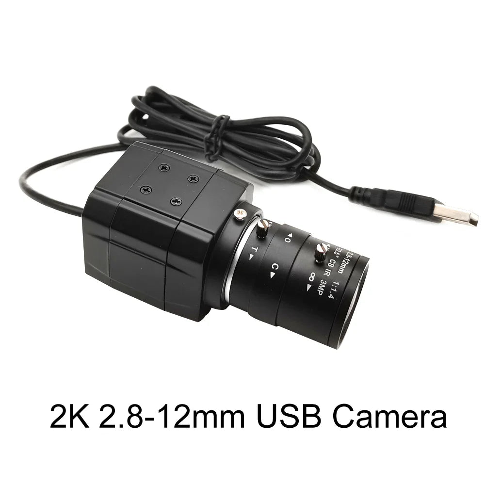 4K 8MP USB Camera – 5–50mm Varifocal Lens, 30fps UVC Plug-and-Play Webcam for PC Live Streaming & Teaching