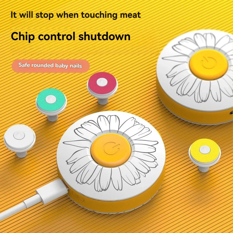 Electric Baby & Adult Nail Trimmer USB Rechargeable Nail Grinder for Safe Quiet Nail Care with Charging Cable