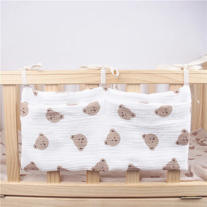 Baby Diaper Bag & Crib Hanging Organizer - Bed Headboard Storage Bag for Newborns & Toddlers (15 x 7.5 in / 39 x 20 cm)