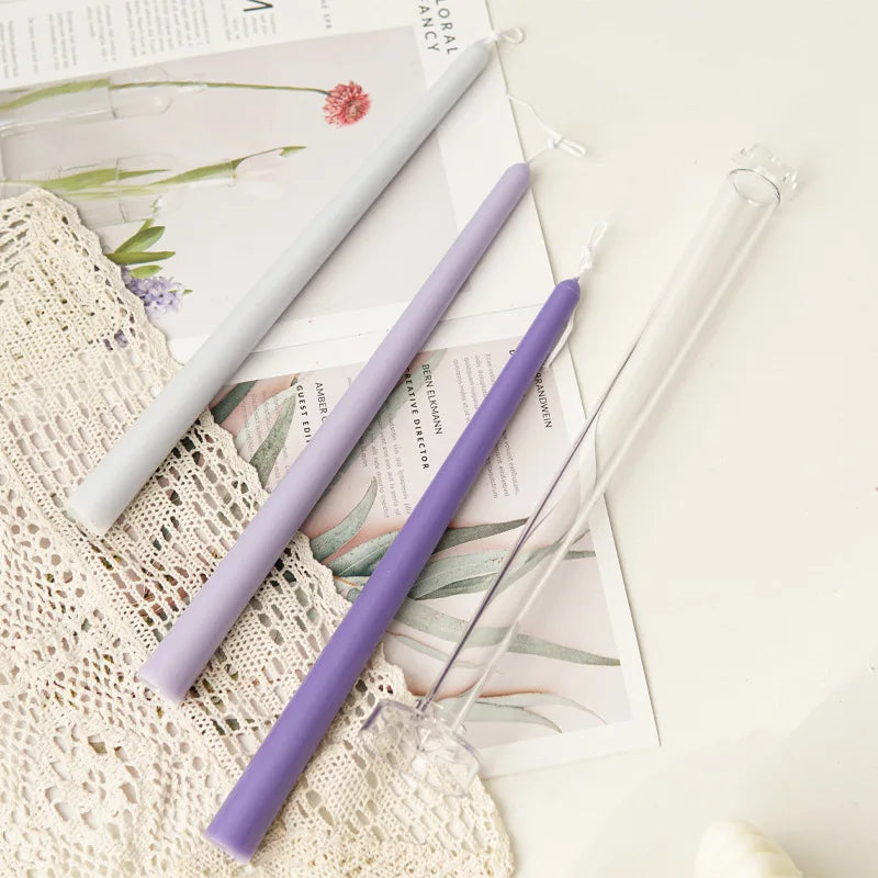 Long Pole Candle Mold 25.5/30 cm (10.0/11.8 in) Plastic DIY Peaked Column Pillar Candle Making Kit