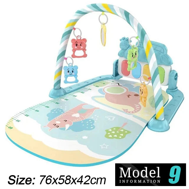 Baby Activity Gym Play Mat with Piano Keyboard 76 x 58 x 42 cm (30 x 23 x 16.5 in) – Musical Infant Play Gym for Newborns 0–36 Months