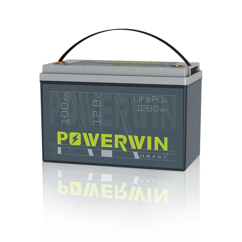 12.8V 100Ah LiFePO4 Deep Cycle Battery — 1280Wh Built-in BMS for Solar, RV & Backup Power