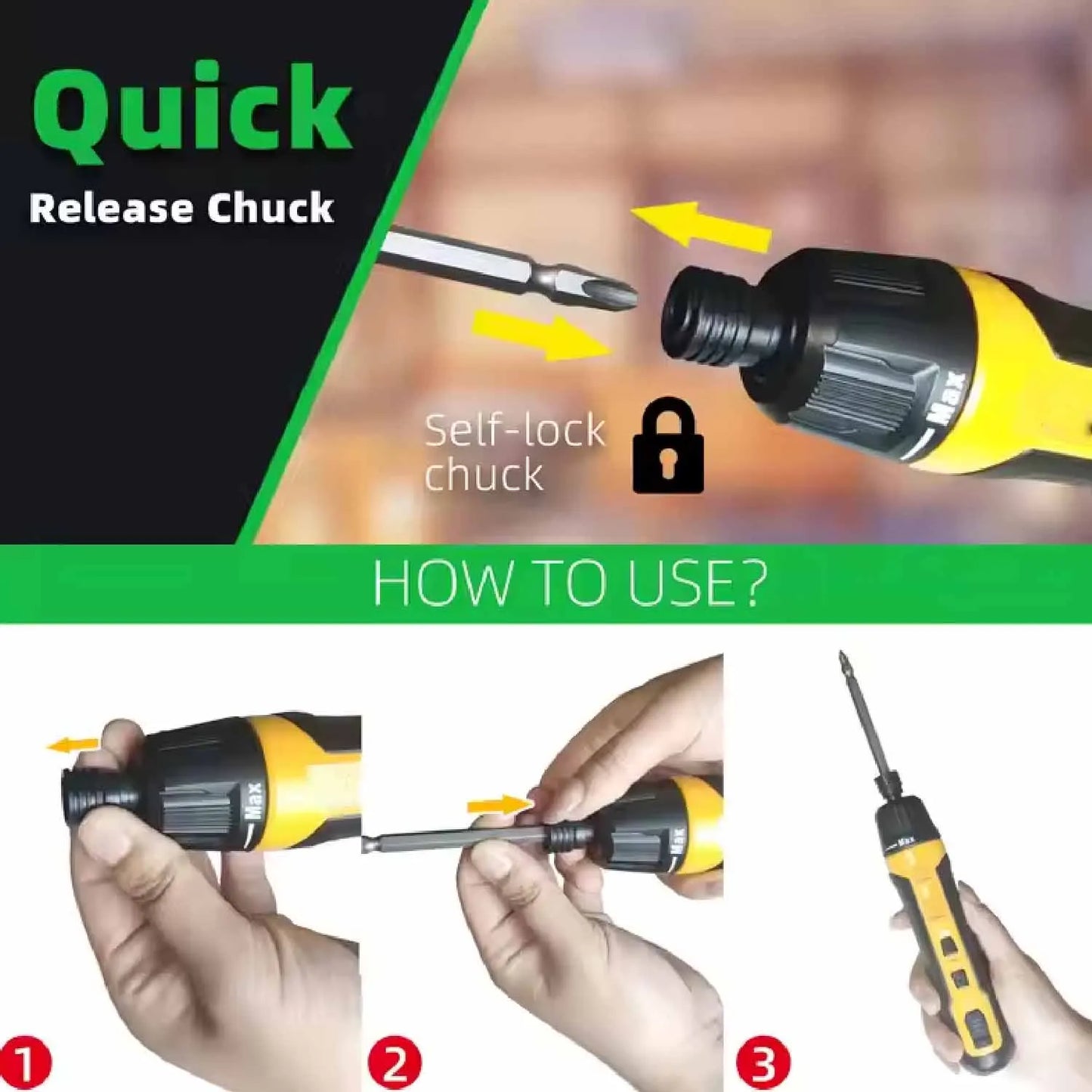 Rechargeable Cordless Electric Screwdriver 2000mAh 3.7V – 6-Speed Portable Torque Screwdriver Set for Home DIY