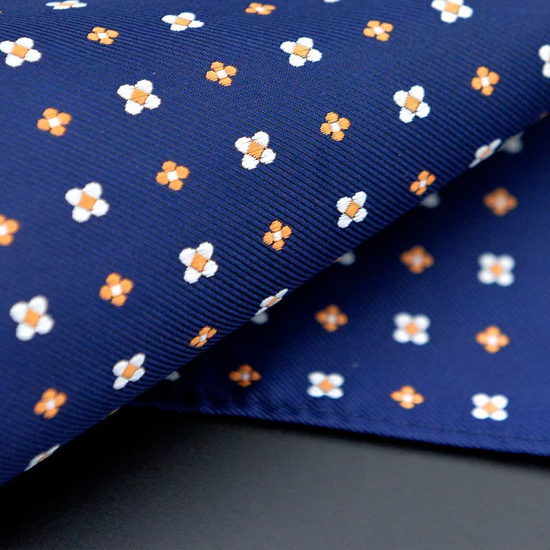 Men's Pocket Square 41 Colors - Plaid Dot Paisley Polyester Handkerchief 25 x 25 cm (9.8 x 9.8 in)