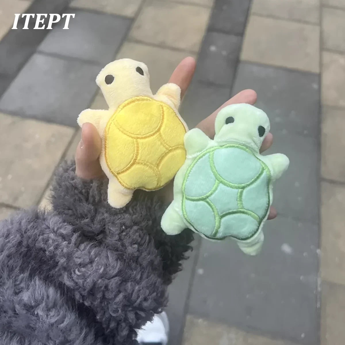 Plush Turtle Dog Toy for Puppies - Teething Chew Toy, Bite-Resistant Fleece for Dental Health & Interactive Play