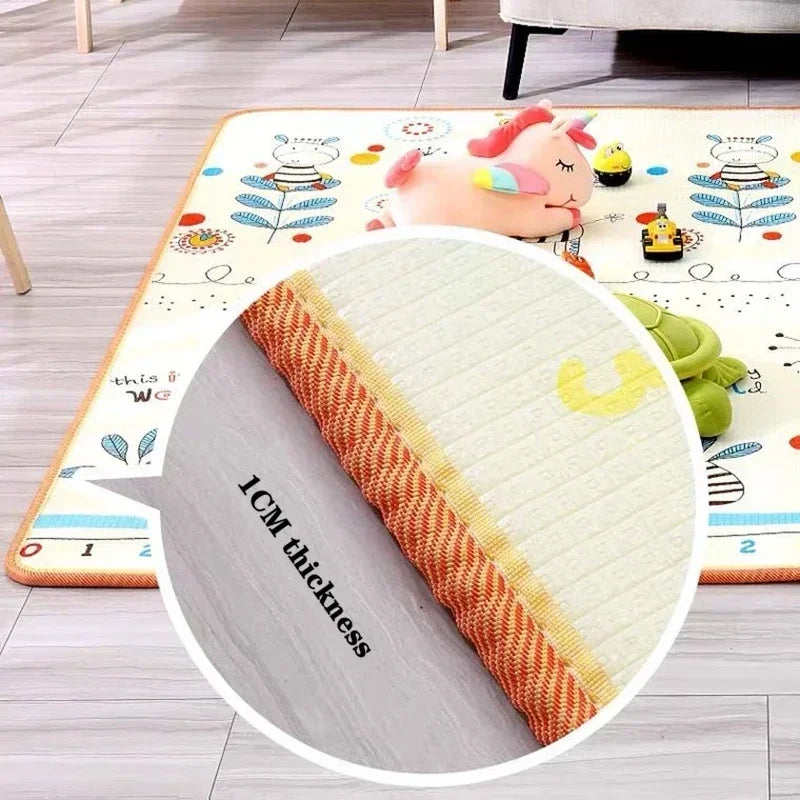 Baby Play Mat Foam Crawling Activity Gym Rug – Non-Toxic EPE, Double-Sided, Foldable (Available in 5 Sizes)