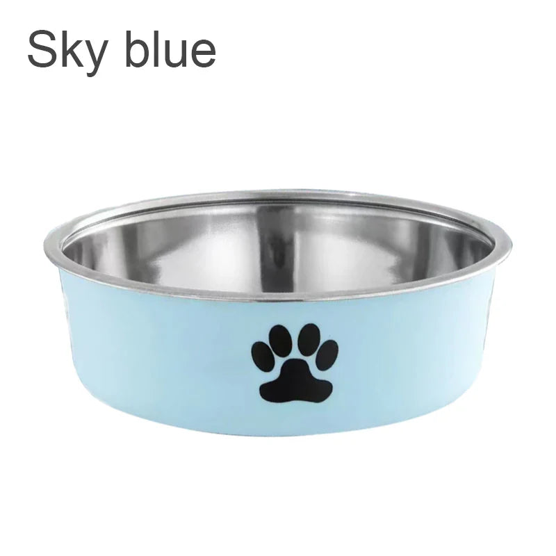 Non-Slip Stainless Steel Pet Bowl for Small Dogs & Cats - Food-Grade Water & Feeding Bowl (Multiple Sizes)