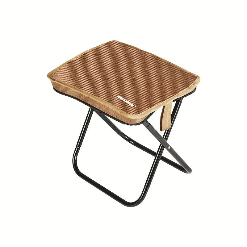 Golden Aluminum Folding Camping Chair with Carry Bag, Lightweight Portable Stool for Fishing & Outdoor