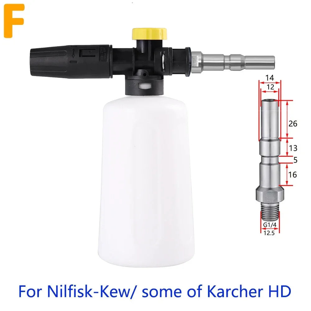 750 ml (25 fl oz) Snow Foam Lance Foam Cannon with Adjustable Sprayer Nozzle for Pressure Washers — Universal Fit