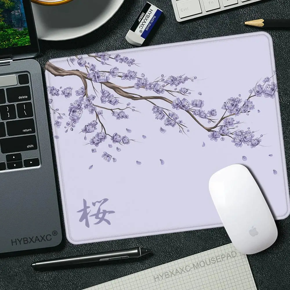 Cherry Blossom (Sakura) 45×40 cm (17.7×15.7 in) Non-Slip Stitched-Edge Gaming Mouse Pad Desk Mat