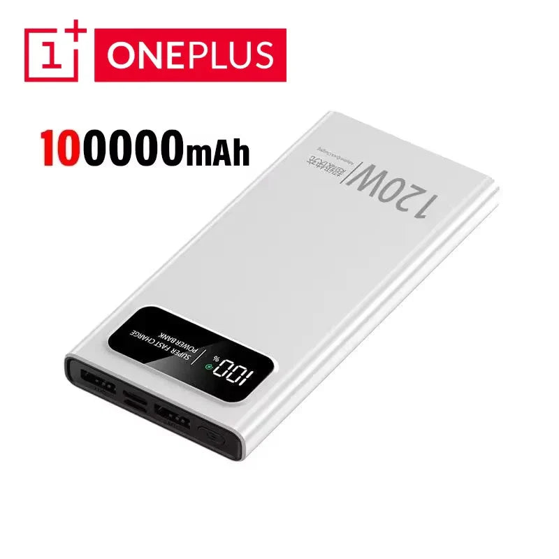 200000mAh 120W Fast Charging Portable Power Bank with LED Digital Display – USB-C & USB-A External Battery for Smartphones & Tablets