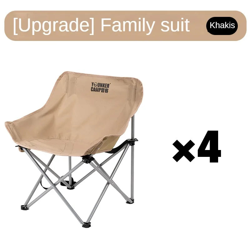 Portable Folding Moon Chair – Camping, Picnic & Fishing Stool | 120kg Capacity, 600D Oxford