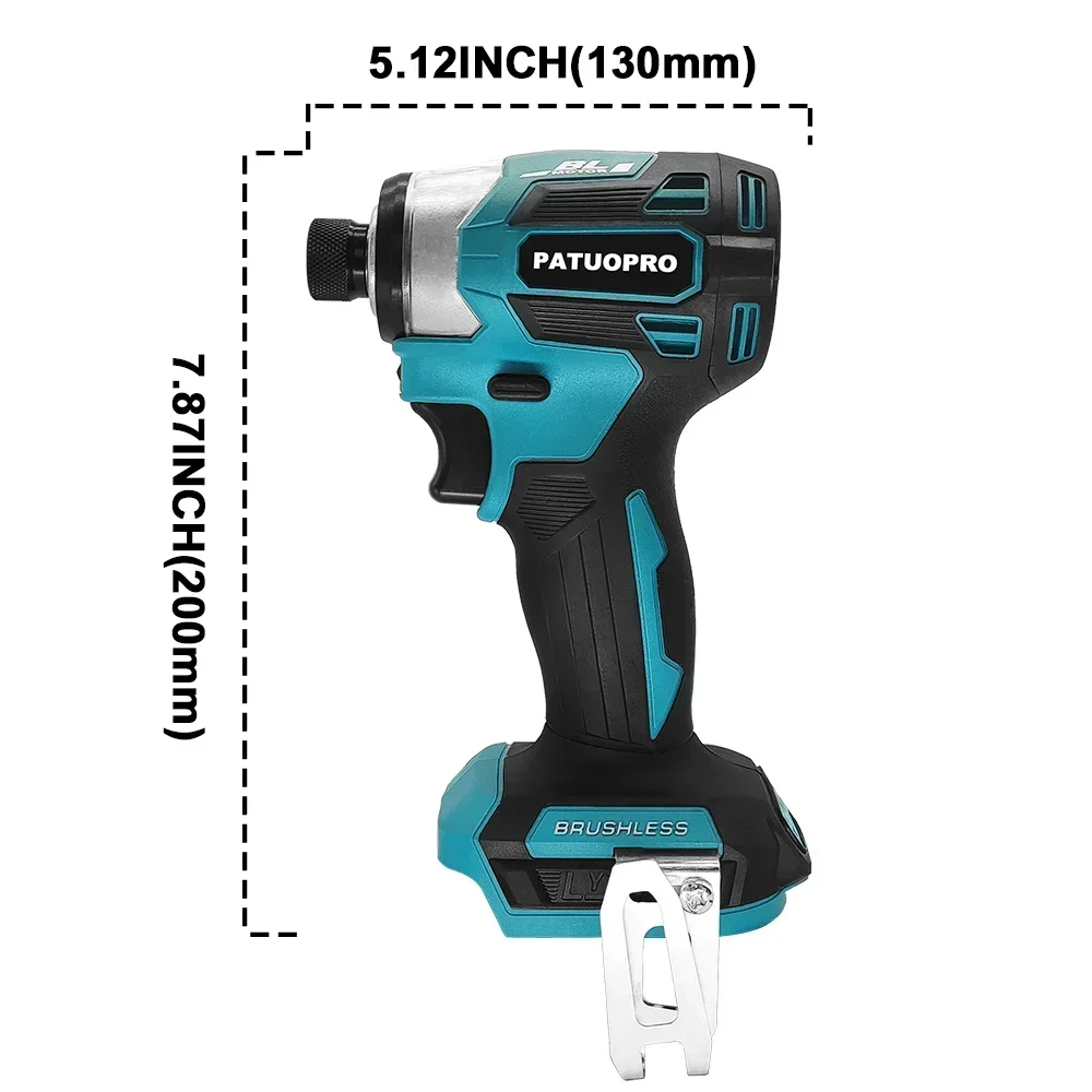 5-Speed Cordless Brushless Impact Driver - 1/4 in (6.35 mm) Hex Compact Screwdriver Kit | Fits 18V Batteries - Battery Not Included