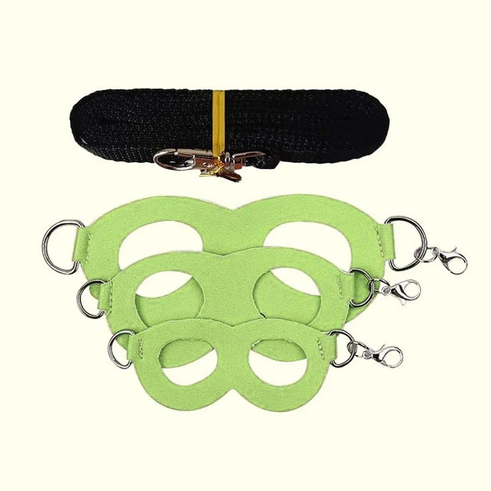 4-Pack Escape-Proof Adjustable Small Animal Harness & Leash Set — Hamsters, Sugar Gliders, Squirrels