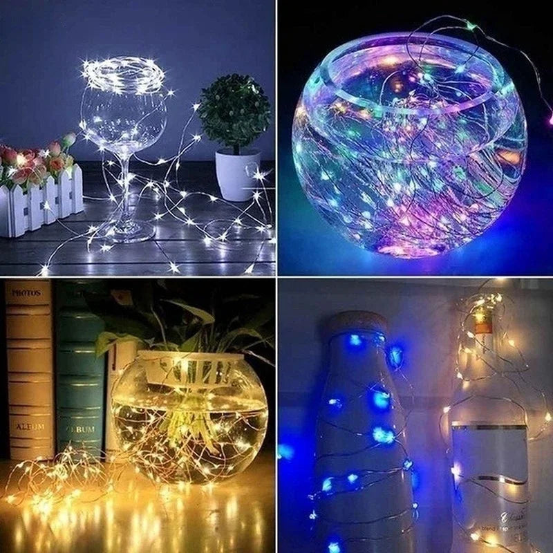 Button Cell LED Fairy String Lights - Battery Powered Micro LED Garland for Home, Bedroom, Garden, Wedding & Christmas Decor